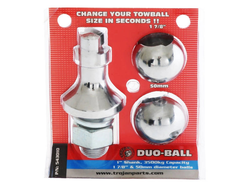 Tow Ball Duo Ball 3500kg 50mm and 1-7/8 T543010 - Action Outdoors Kiwi