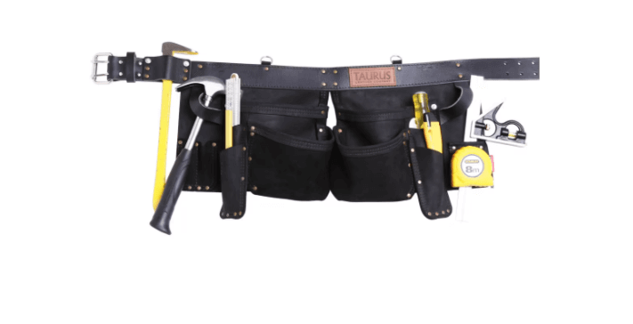 Taurus Super Yankee Apron Taurus Leather PRO4 Split Leg Apron Blk Leather Belt