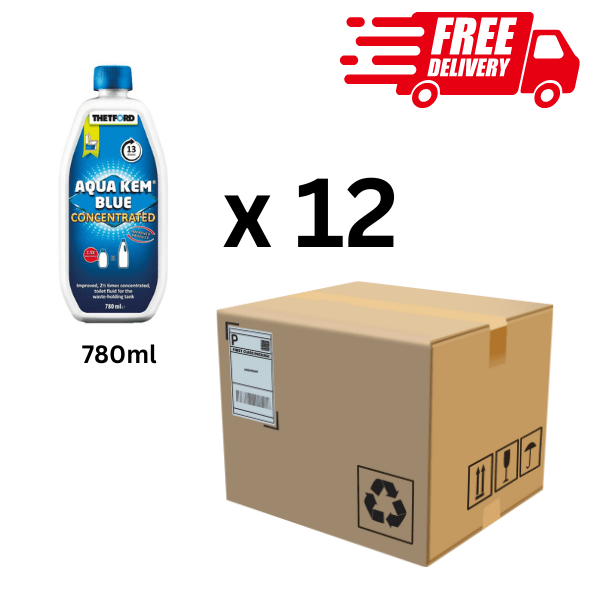 THETFORD Toilets Hygiene Thetford Aqua Kem Blue Concentrated - 780ml- Box of 12