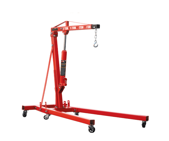 Torin - Big Red Pneumatic Axle Jack Torin - Big Red Foldable Engine Hoist 2 Ton with Engine Leveler