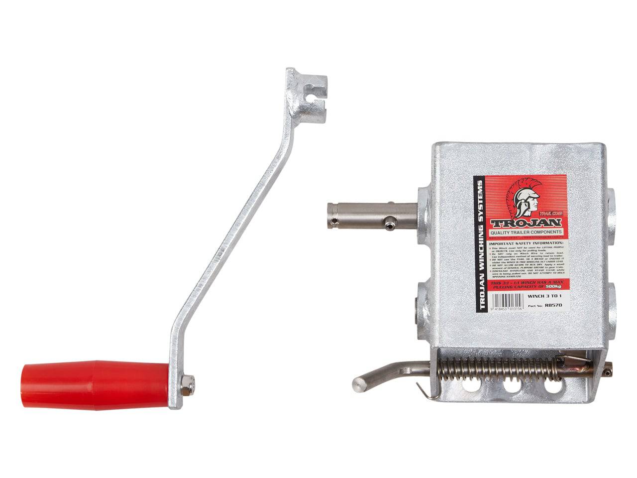 Trojan Manual Trailer Winch 3:1 & 1:1 Manual Trailer Winch TR85700