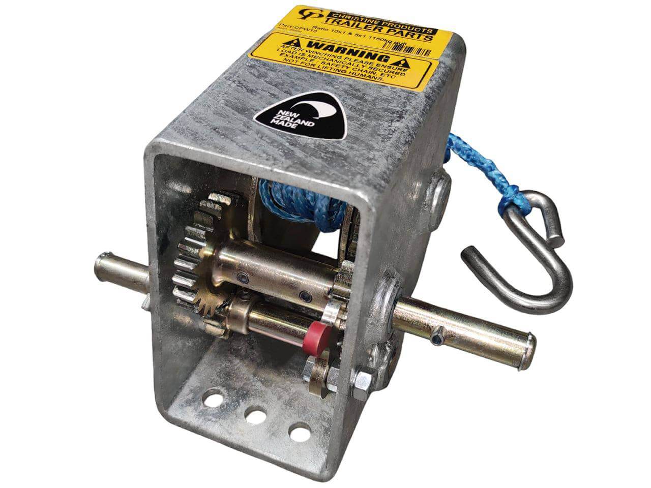 Trojan Manual Trailer Winch Cp Winch 10:1 1150kg - 2 Handles & Rope