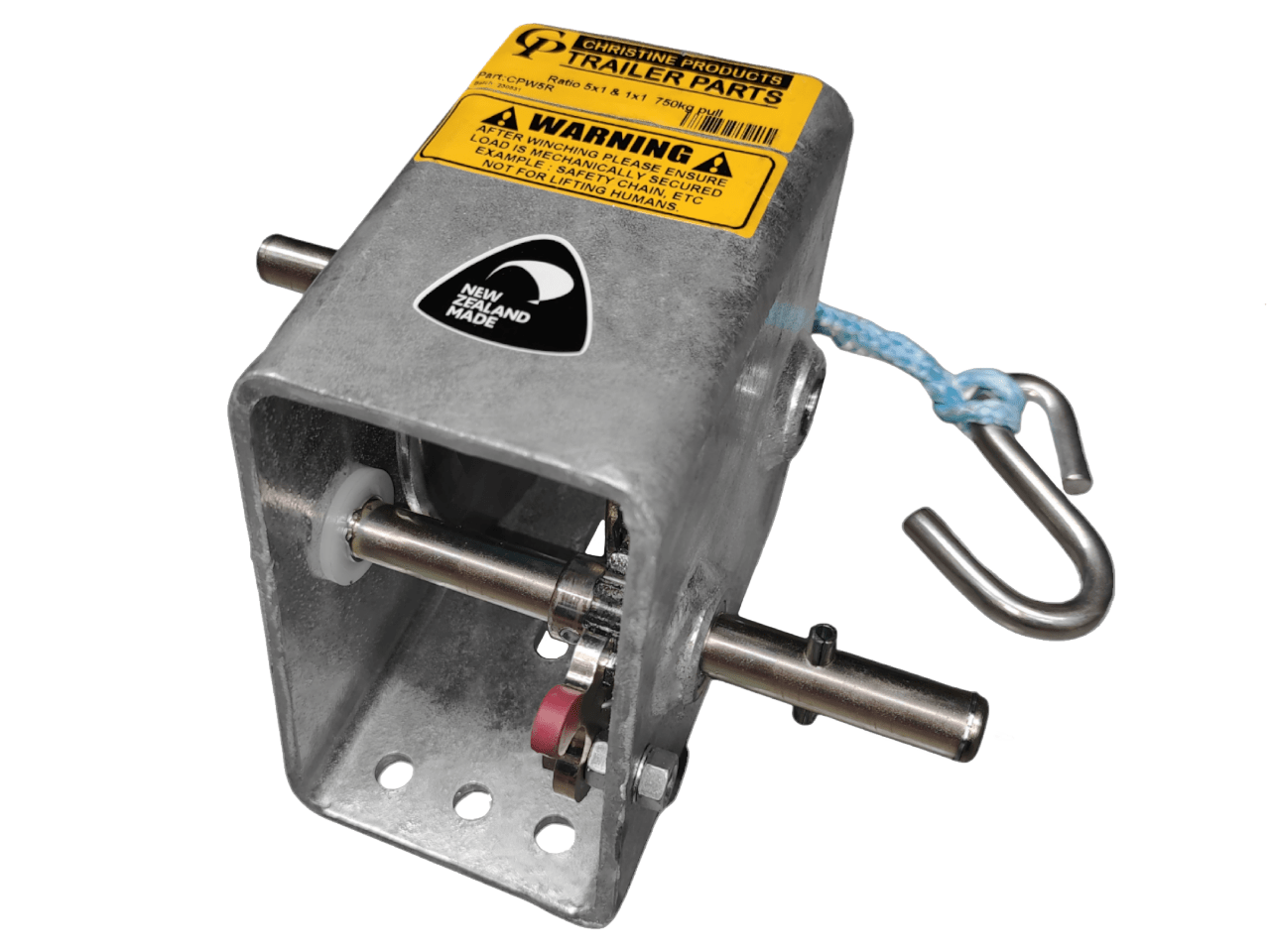 Trojan Manual Trailer Winch Cp Winch 5:1 750kg - 1 Handle & Rope