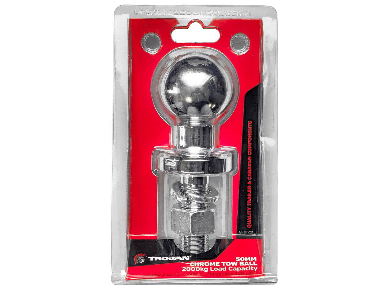 50mm Chrome Towball - Capacity 2000kg - Action Outdoors Kiwi