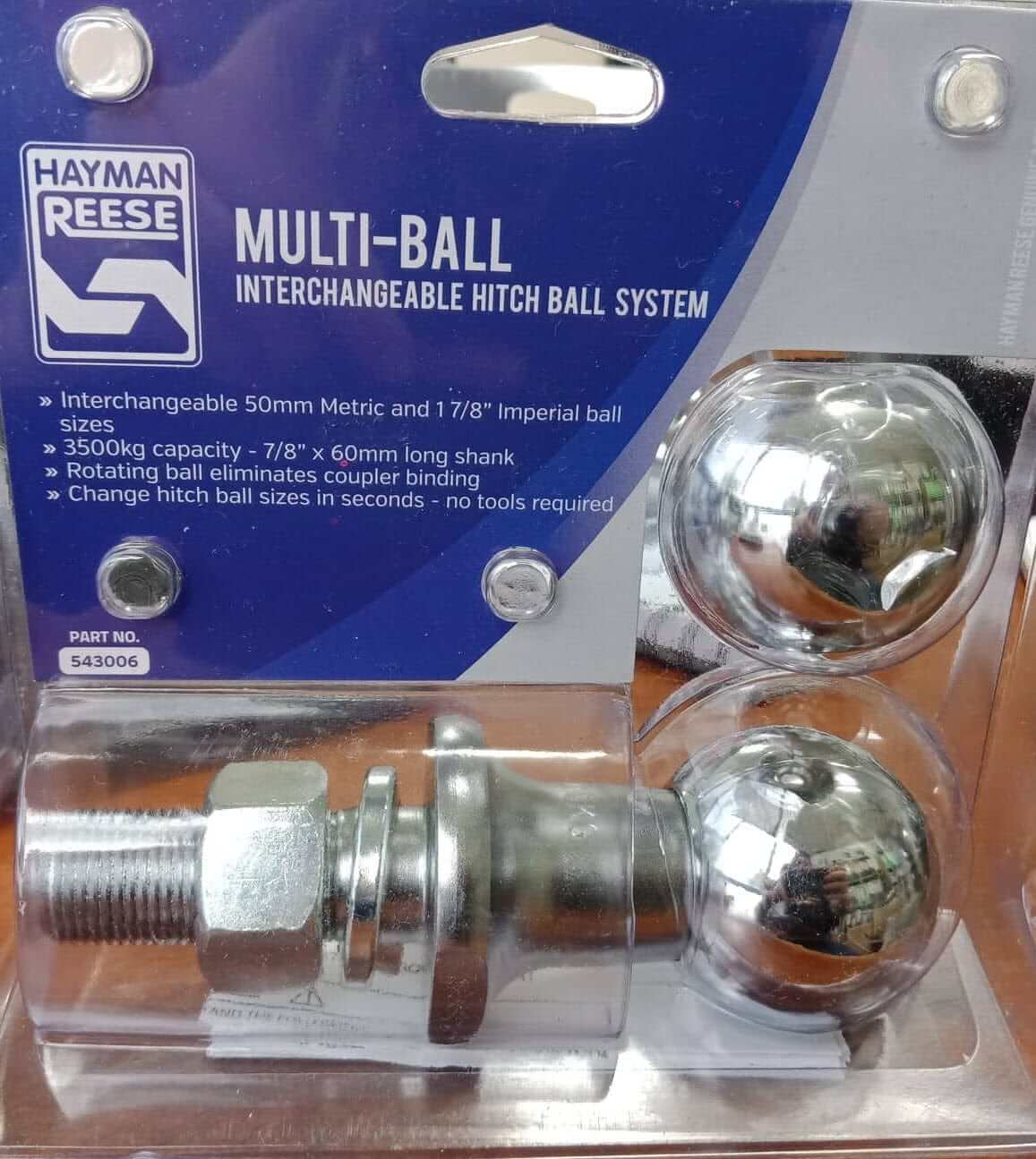 Trojan Tow Balls Towball Multi Ball Kit 7/8” X 60mm Shank T543006