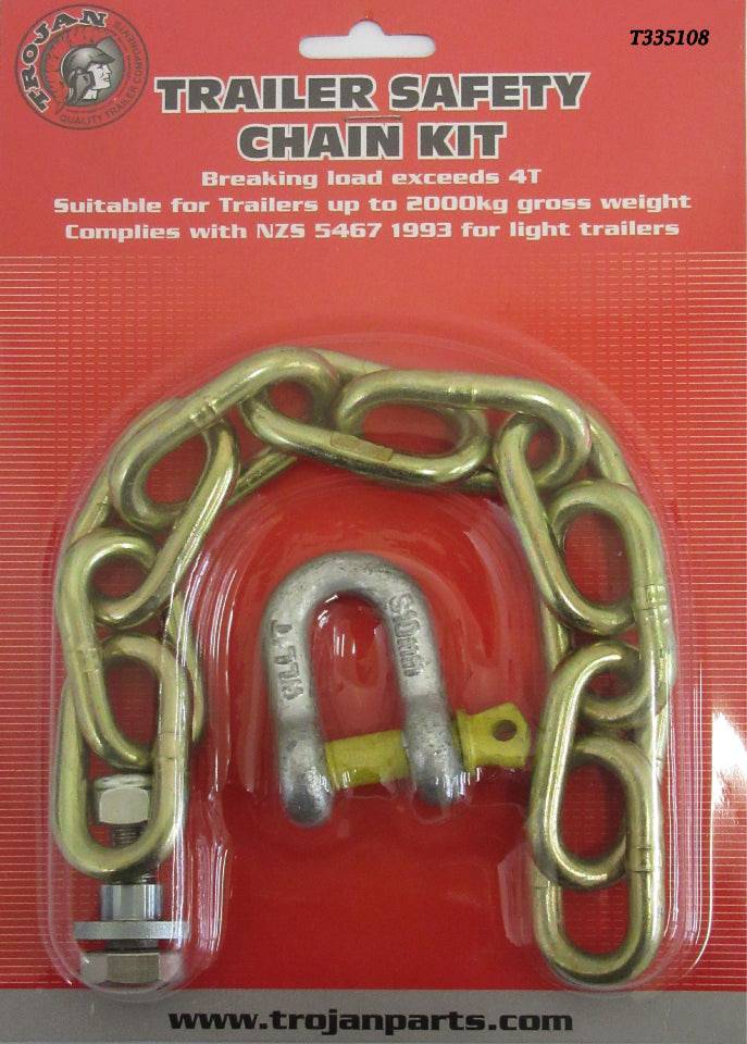 Trojan Trailer Body Hardware Trailer Safety Chain Kit for up to 2000kg