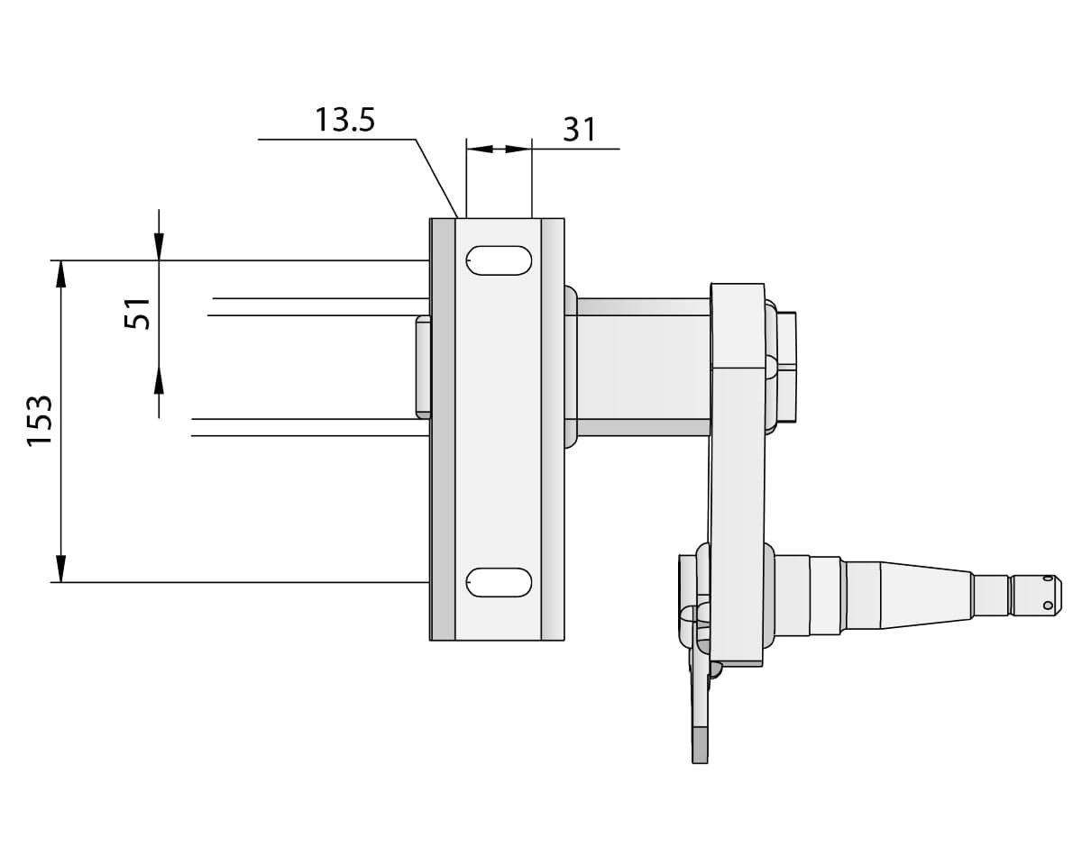 Trojan Trojan Duratorque Axles Duratorque Straight Beam Axle 2200kg