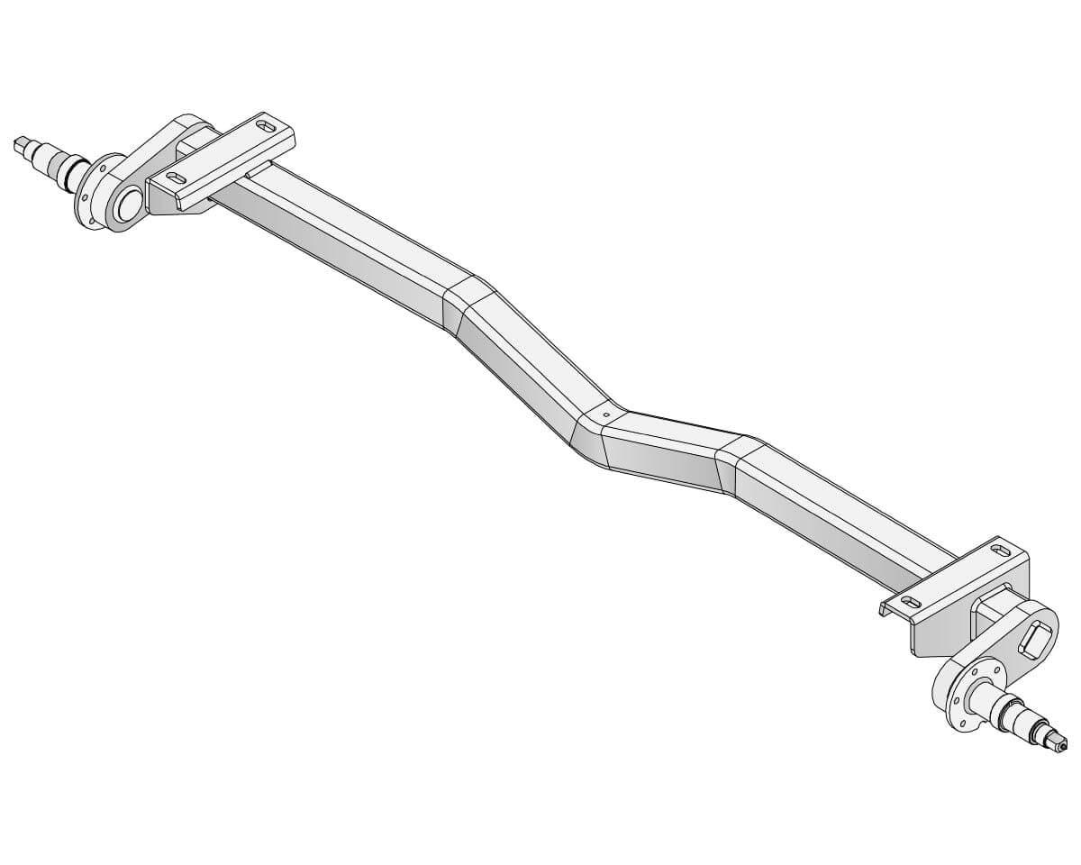 Trojan Trojan Duratorque Axles Full Beam Duratorque, 3000kg, Gull Wing