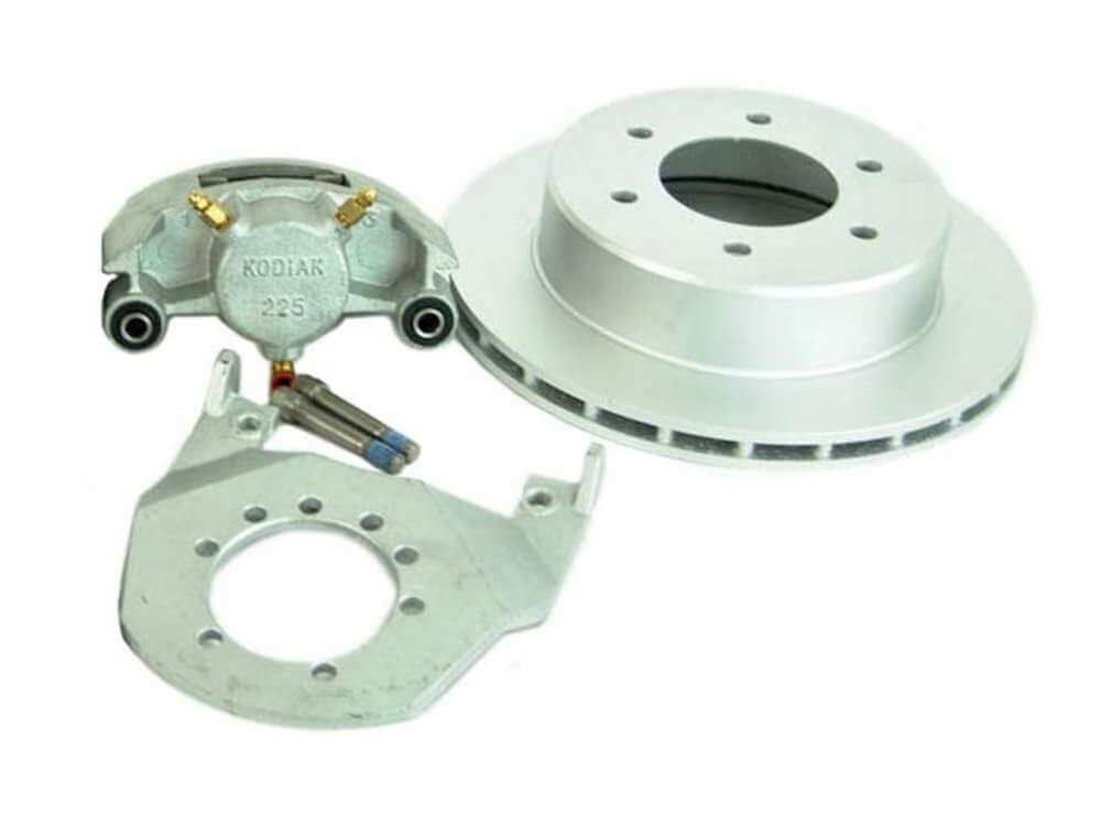 Trojan Trojan Hub Stub Kits Disc Braked Kodiak Rotor & Caliper Kit - Dacromet Mounting Plate TPT1361