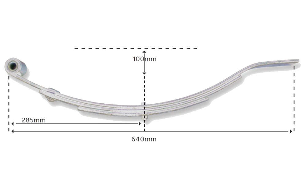 Trojan Trojan Suspension Products Short Multi-leaf Slipper Spring 3LF 1250kg