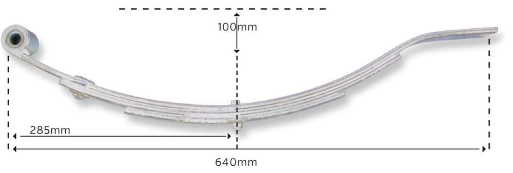 Trojan Trojan Suspension Products Short Multi-leaf Slipper Spring 4LF 1000kg