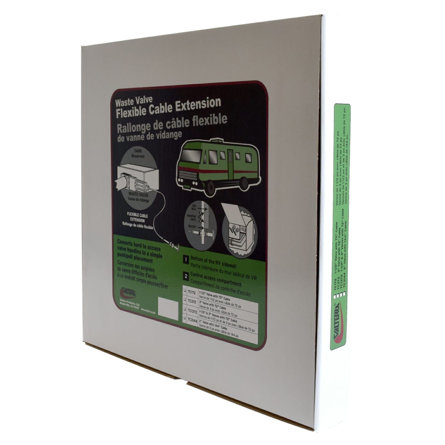 VALTERRA Electrical RV & Marine Valterra Flexible Cable Kit, 72in- 1.5in Valve