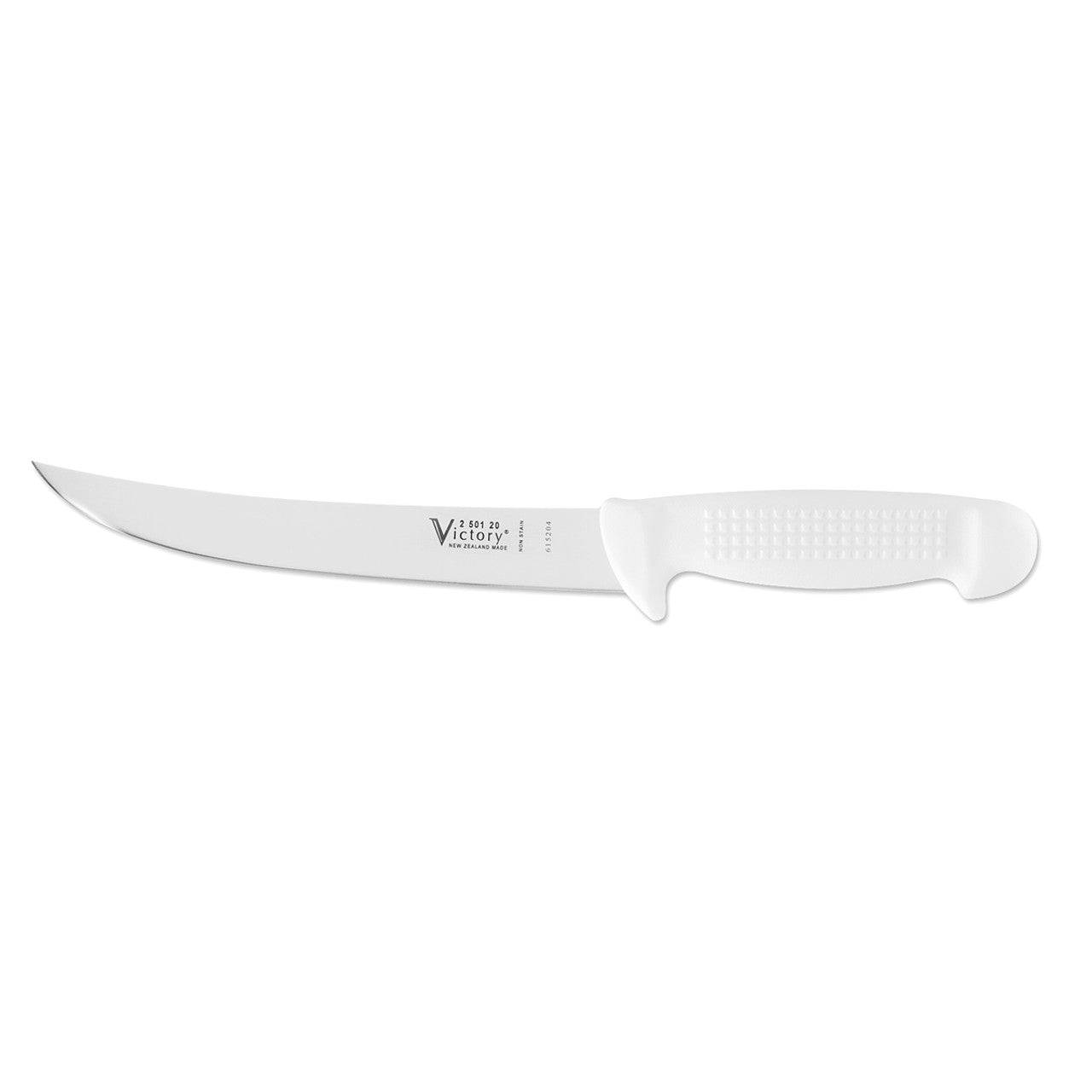 Victory Knives Butchers Knives White Handle BREAKING KNIFE 20cm - Box of 6