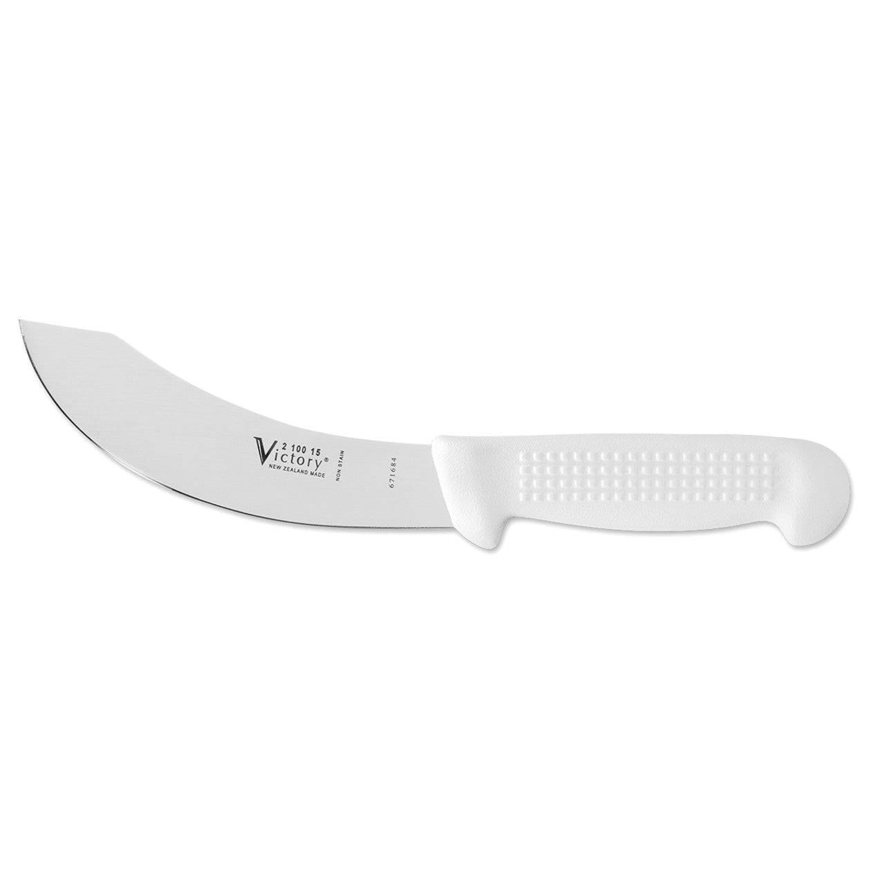 Victory Knives Butchers Knives White Handle Skinning Knife 15Cm - Box Of 6