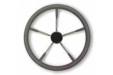 Watercraft Outboard Accessories SS Steering Wheel 13.7" with Black Grip