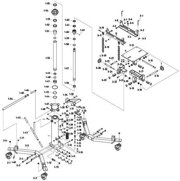 Wayco Transmission Jack 1.0 Ton x 865mm min Height - Action Outdoors Kiwi