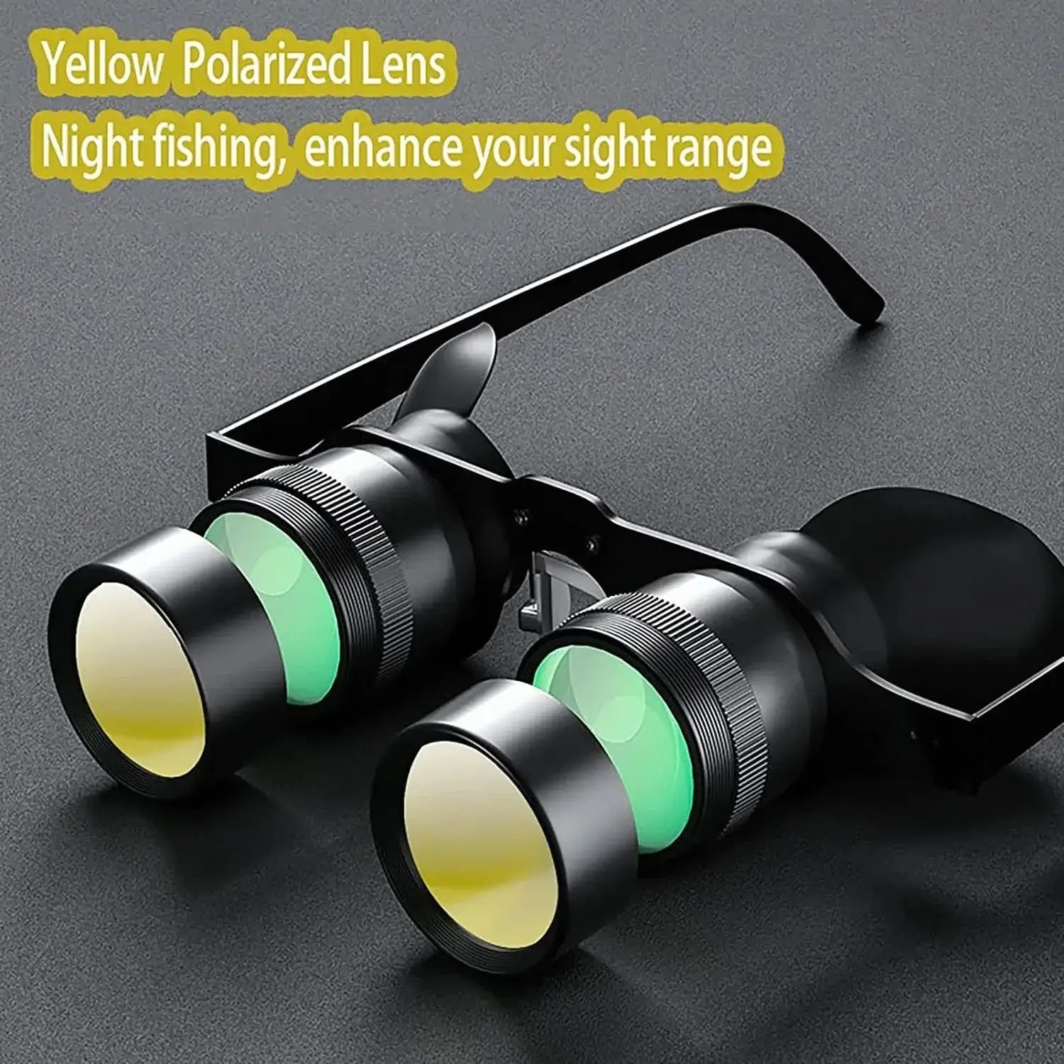 China China telescope-Yello lens Fishing Binoculars for outdoor bird watching, fishing, sports, theater professional hands-free glasses HD portable telescope