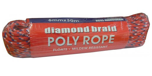 Rope - Diamond Braid Polypropylene 30m Hank 8mm Xcel