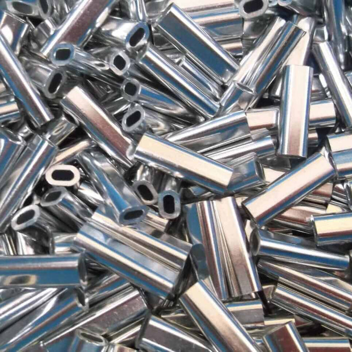 2mm Alli Crimps - Crafting and DIY Projects - shiny metal crimps piled together for various DIY crafts.