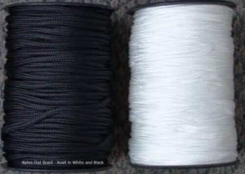 500gram Spool 4.0mm White Nylon Flat Braid