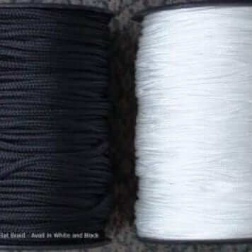 2.0mm White Nylon Flat Braid Spool