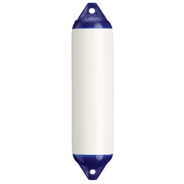 Prolonging Your Boat's Life with Polyform Fenders - High-quality blue and white fender for boating protection.