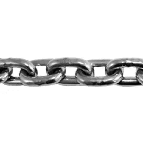 Anzor Stainless Steel Straight Link Chain 12mm By 36mm Internal By Metre 316 Corrosion Resistant Marine