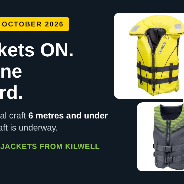 New lifejacket rule from 9 October 2026
