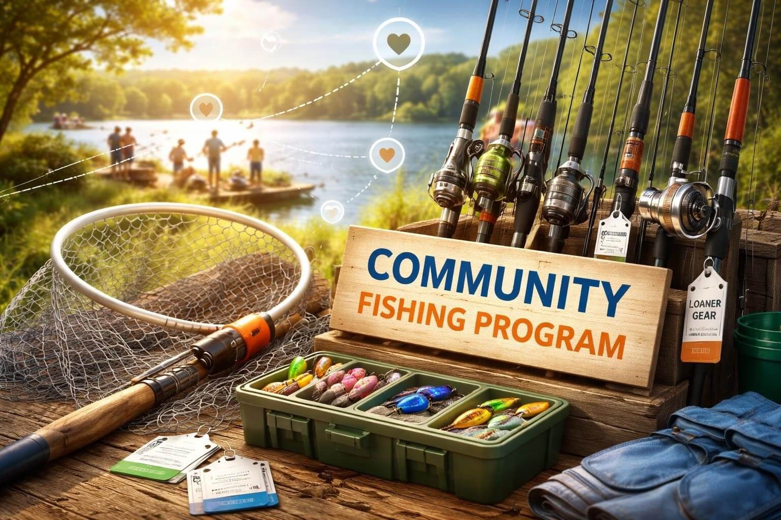 Free Fishing Equipment Programs and Resources Guide featuring community fishing program tools and gear.