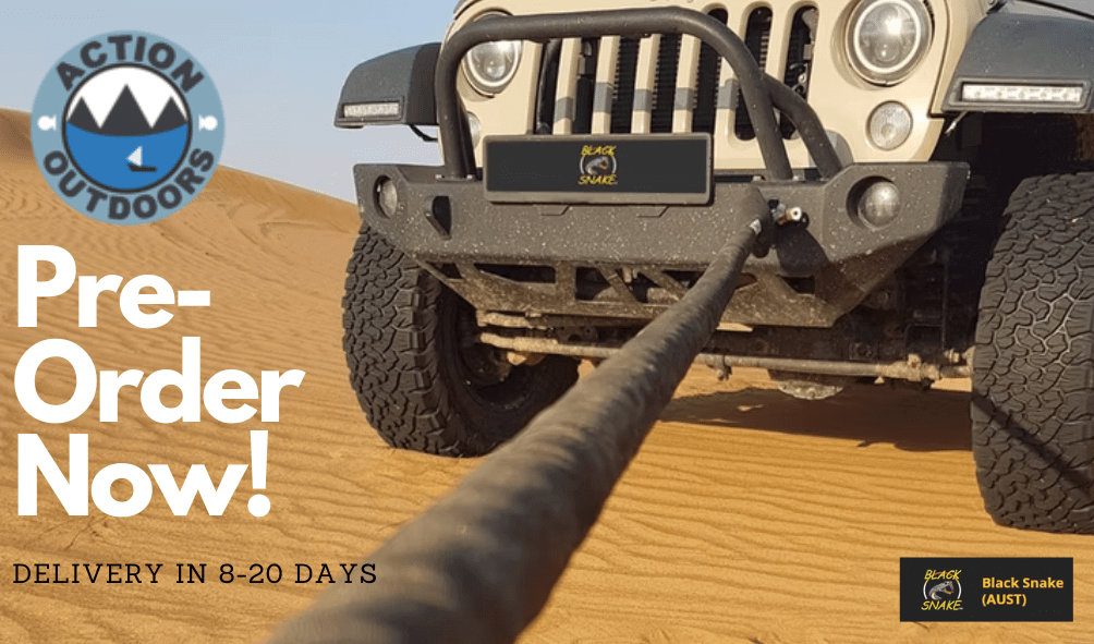 Kevlar Nylon Black Snake Strops being used in an off-road vehicle in the desert.