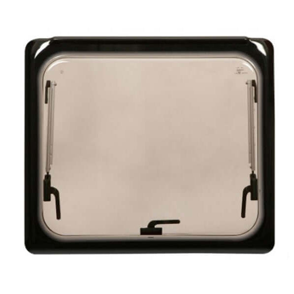 Installing Opaque Double-Glazed Acrylic Windows for Privacy, featuring a modern black window design.