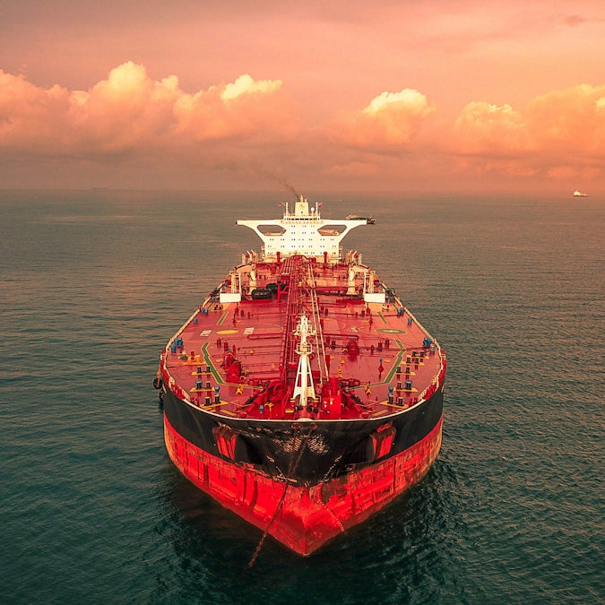 red and white ship on sea under cloudy sky during daytime