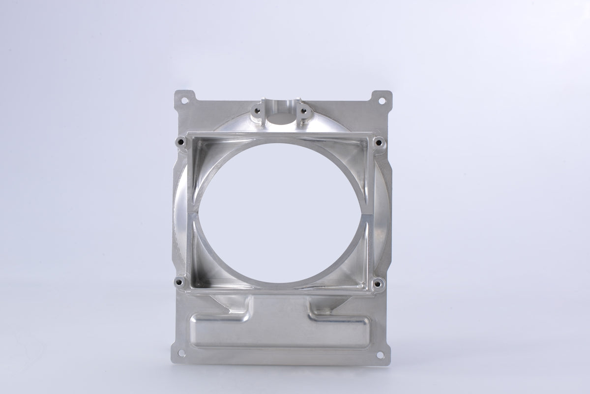 silver and blue round frame