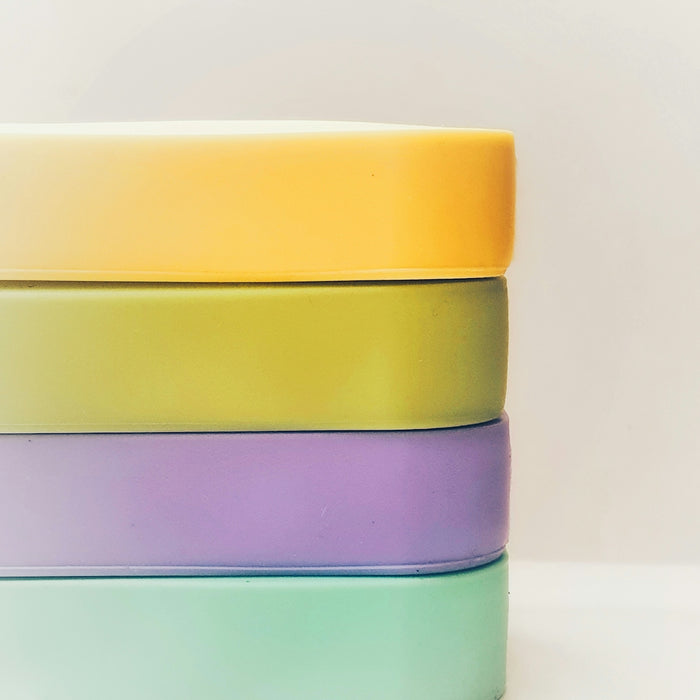 yellow and purple plastic container