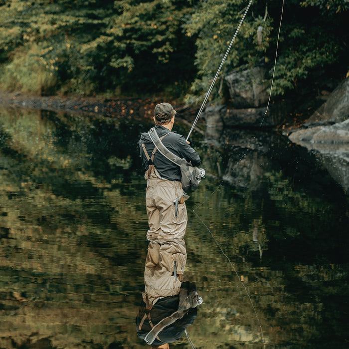 a man on a rope swing