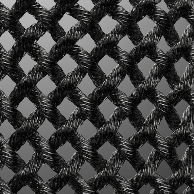 a black and white photo of a wire fence