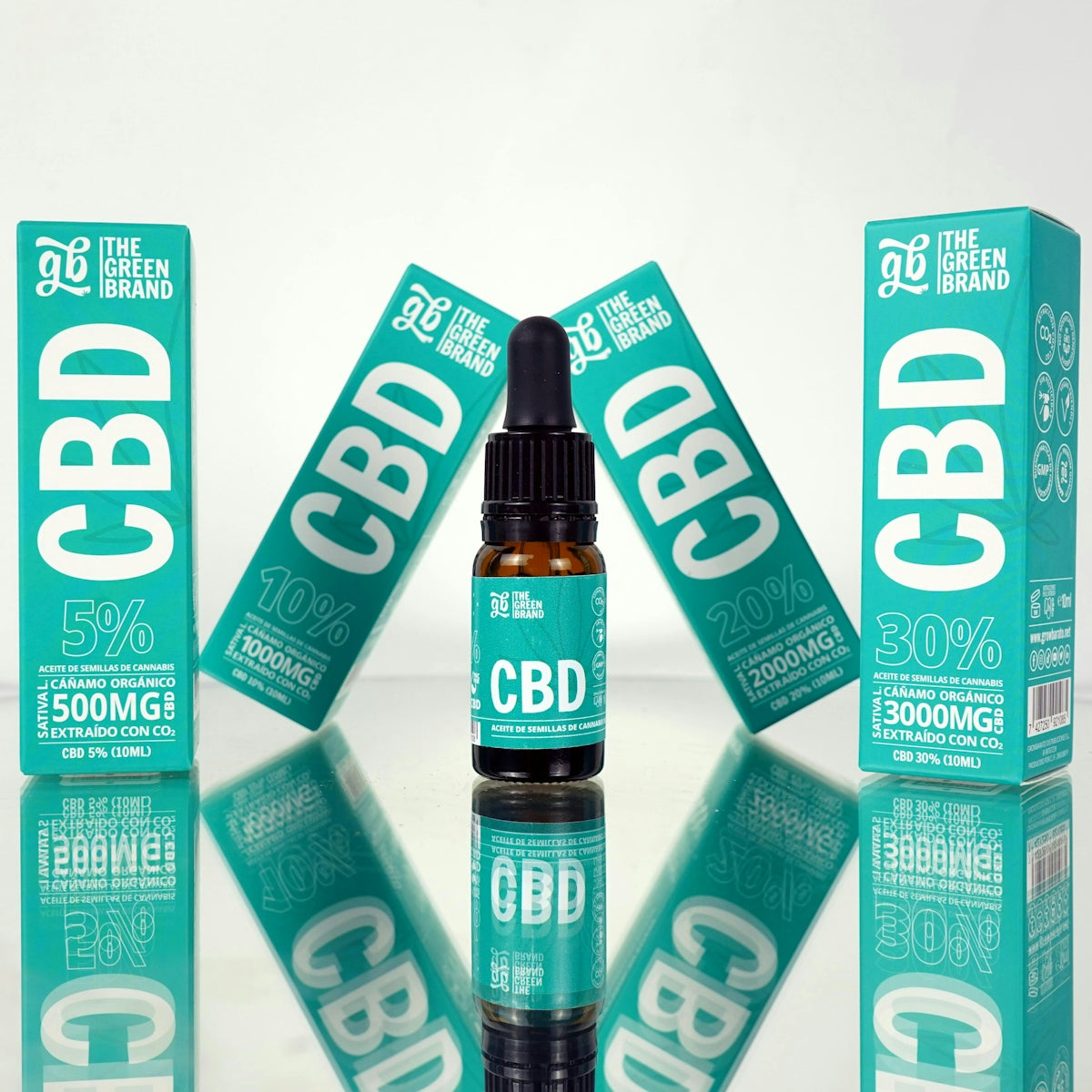 A bottle of cbd cbd oil next to a box of cbd cb
