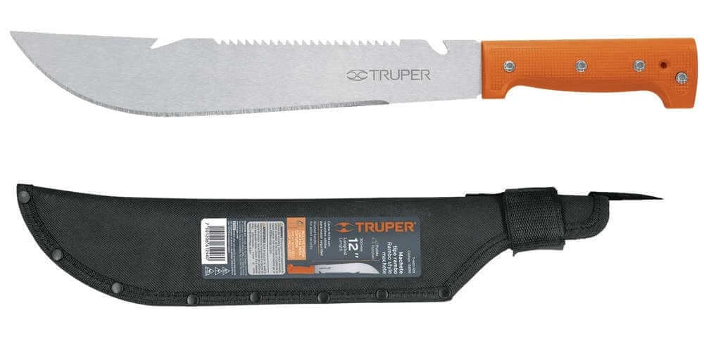 8 Best Machete NZ Stores products featuring a Truper machete with orange handle and sheath.