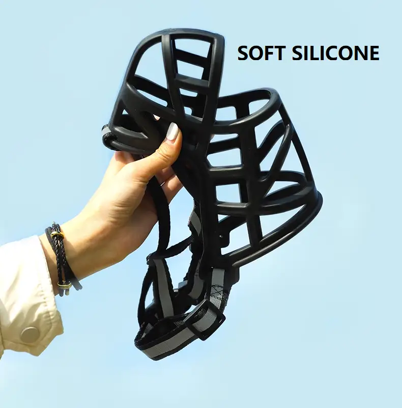 Dog Silicone Muzzle Prevents Chewing Biting Soft Basket Drinking L-XXL by dealonline.co.nz