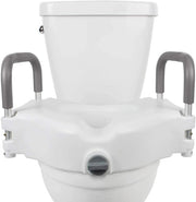 2 in 1 Raised Toilet Seat with Removable Padded Arms, Standard Seat by salelink.co.nz