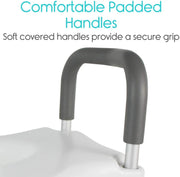 2 in 1 Raised Toilet Seat with Removable Padded Arms, Standard Seat by salelink.co.nz