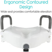 2 in 1 Raised Toilet Seat with Removable Padded Arms, Standard Seat by salelink.co.nz