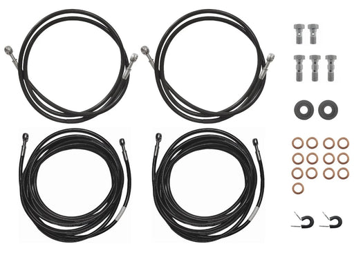 S/S Teflon Hose Kit - Banjo to Banjo - 2x1.5m & 2x4.5m by Trojan