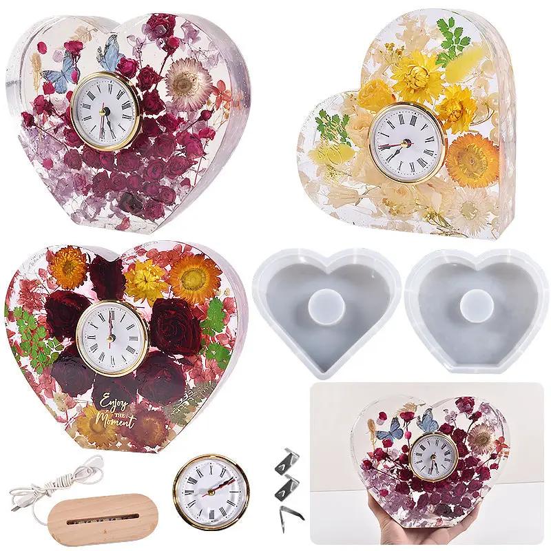 Heart Shape Clock Stand Moulds by Resin Art NZ