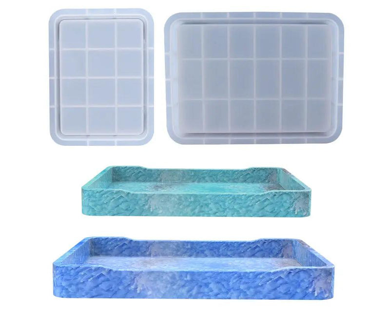 Rectangular Serving Board Coaster Tray Moulds - 02 by Resin Art NZ