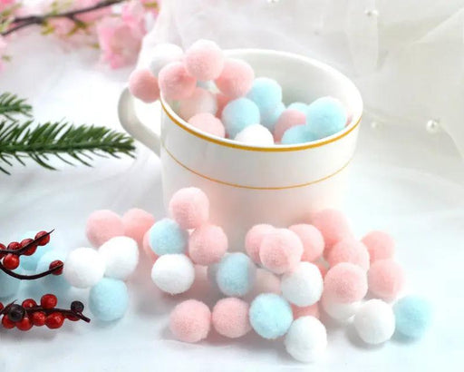 Assorted Pompoms Multicolor Arts and Crafts Pom Poms Balls for DIY Art Creative Crafts Decorations by Resin Art NZ