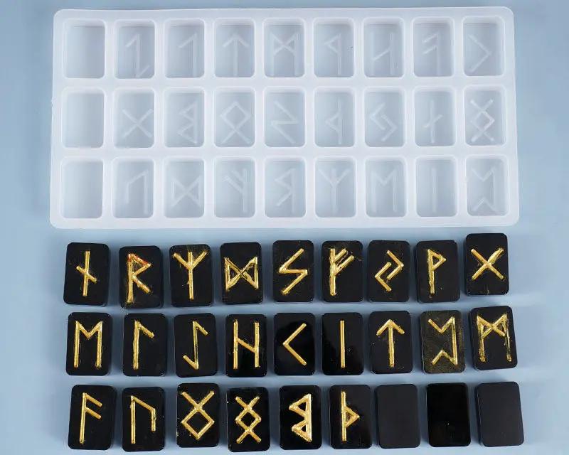 Runes Letter Moulds Stone Resin Mould Energy Symbol Silicone Mould DIY Letter Symbol Epoxy Resin Mould by Resin Art NZ