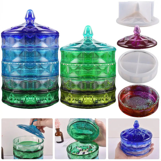 Resin Art NZ Storage Mould Jewelry Storage Moulds Set for DIY Craft and Resin Art - 04 Jewelry Storage Moulds Set for DIY Craft and Resin Art - 04...