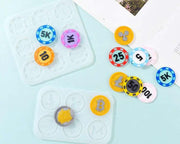 Bitcoin Commemorative Coin Crystal Resin Moulds 2 Pcs, Epoxy Silicone Mould for Making Virtual Currency Art Collection Coin DIY Casting Jewelry by Resin Art NZ