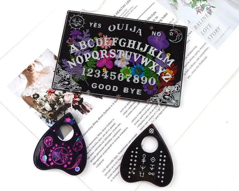 Oujia Board Moulds and Planchette Resin Moulds, Gothic Epoxy Resin Silicone Moulds for Ouija Board Game, Pendant, Resin Crafts by Resin Art NZ